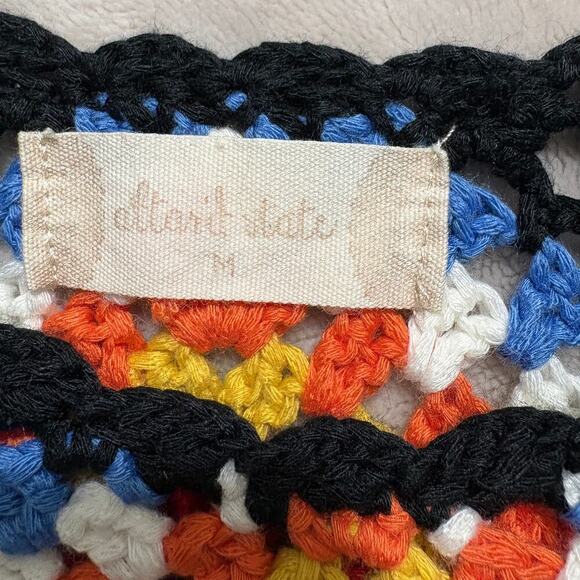 Crochet rainbow Rave Boho festival top Medium - Picture 4 of 5